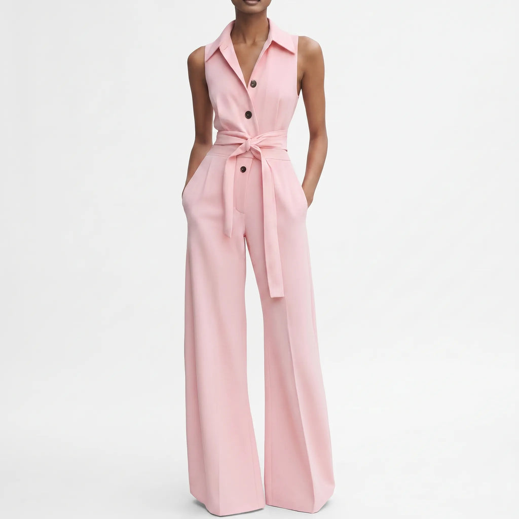 Celeria  - Elegant Wide-Leg Women's Jumpsuit Office Meetings