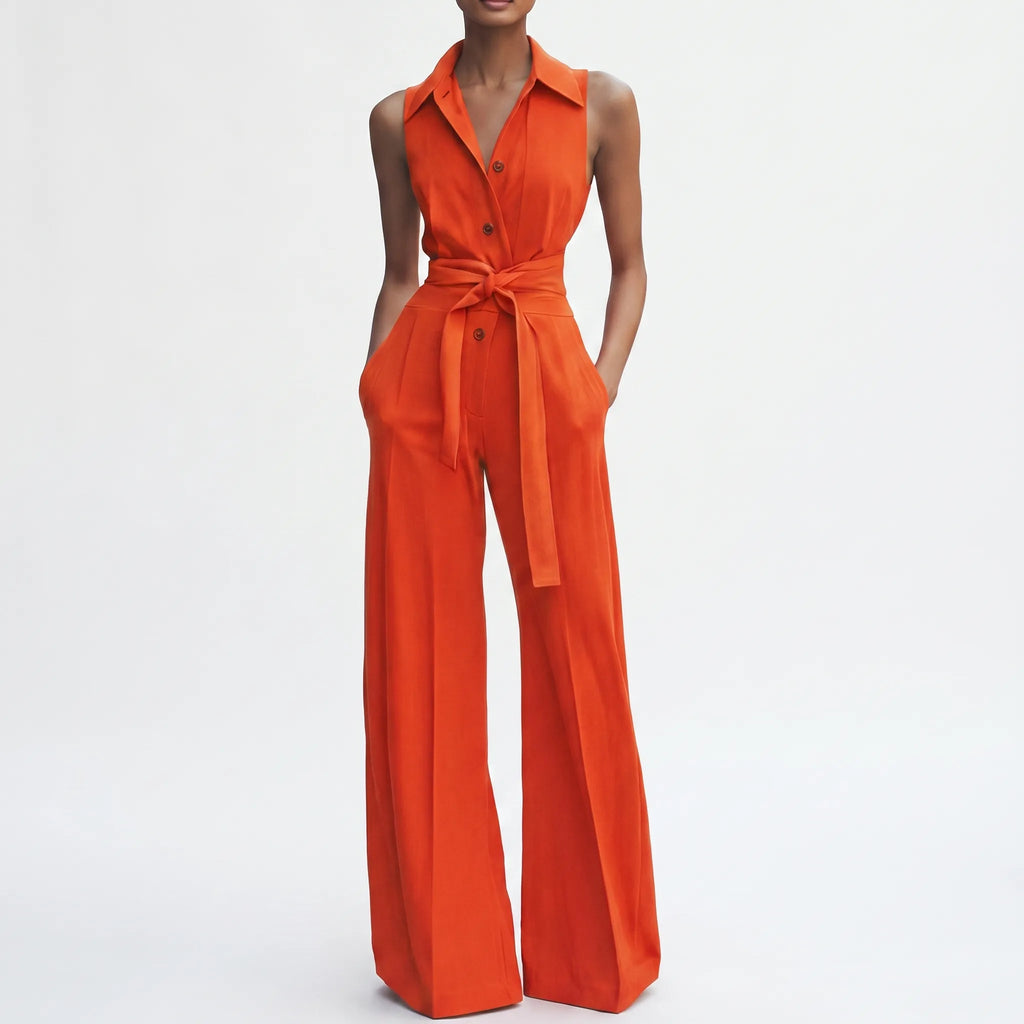 Celeria  - Elegant Wide-Leg Women's Jumpsuit Office Meetings