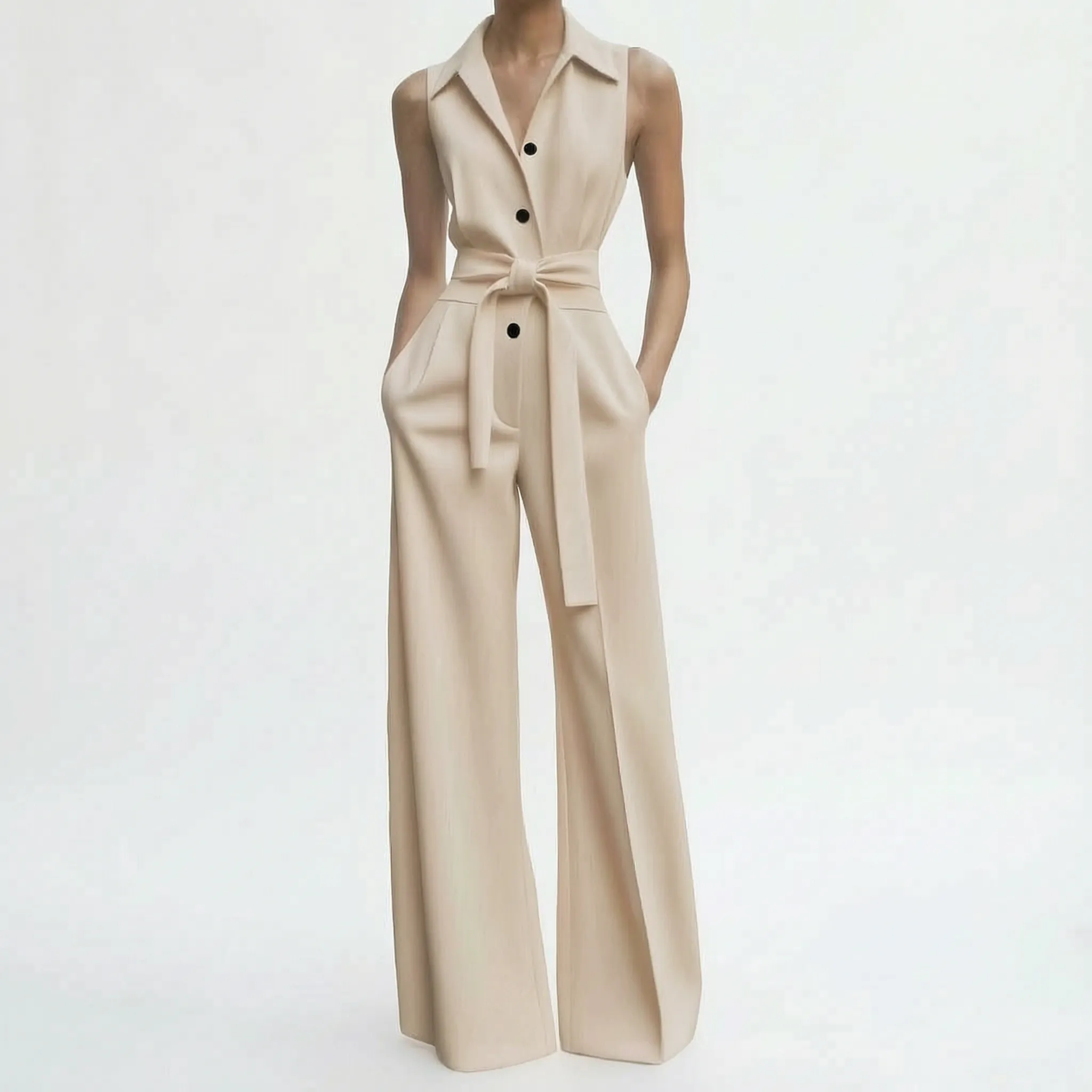 Celeria  - Elegant Wide-Leg Women's Jumpsuit Office Meetings