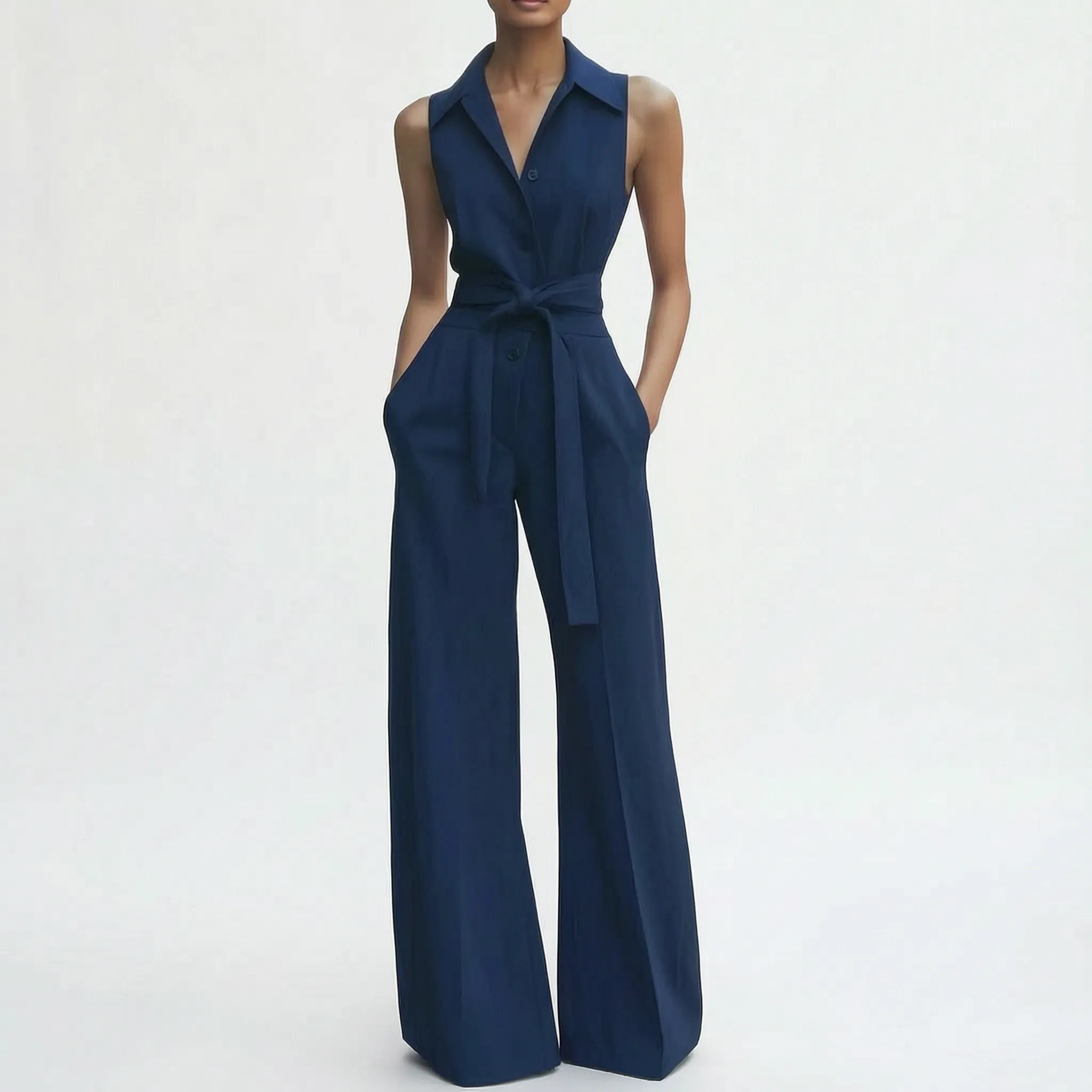 Celeria  - Elegant Wide-Leg Women's Jumpsuit Office Meetings