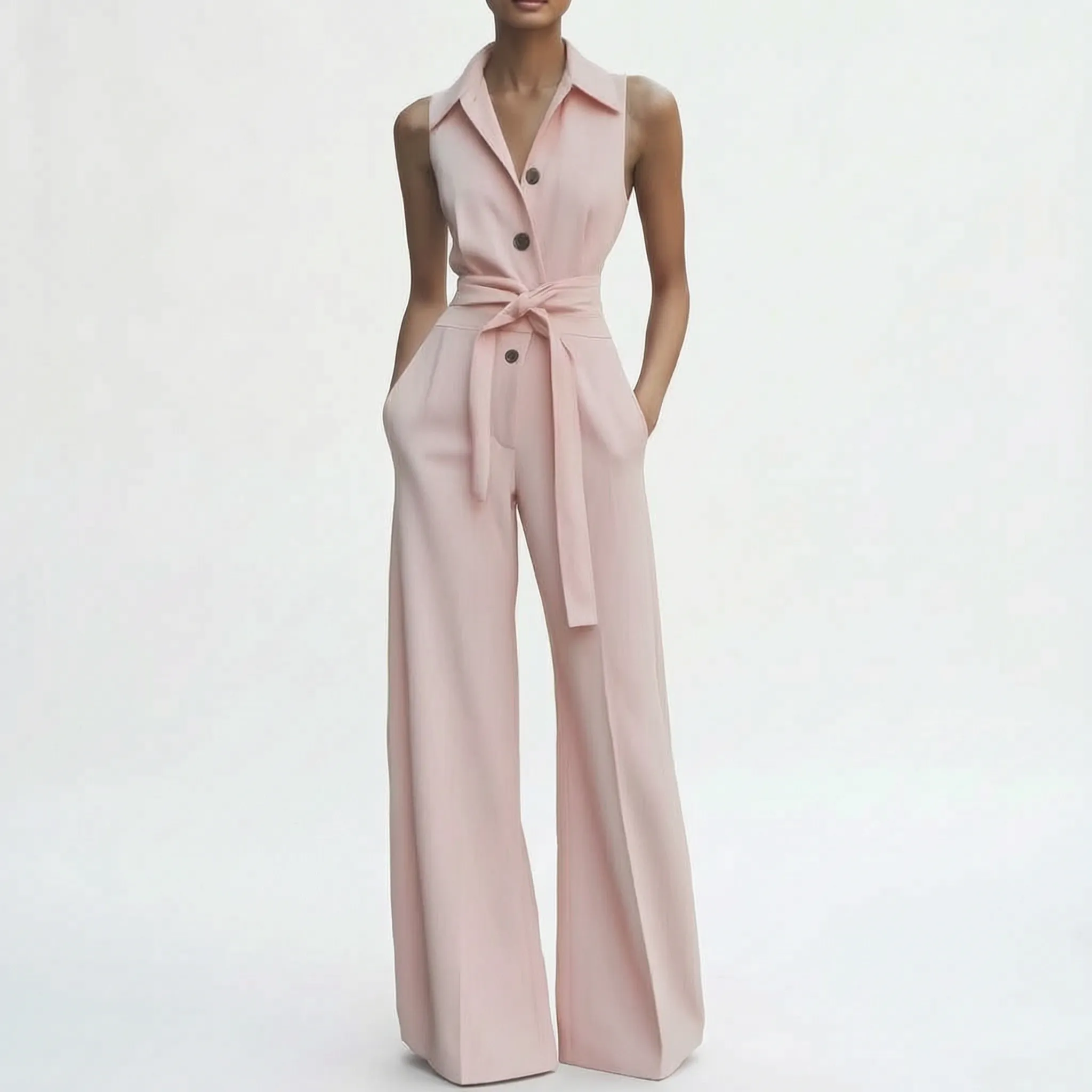 Celeria  - Elegant Wide-Leg Women's Jumpsuit Office Meetings