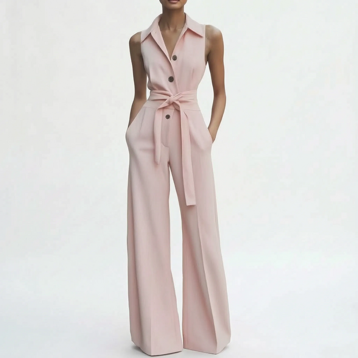 Celeria  - Elegant Wide-Leg Women's Jumpsuit Office Meetings
