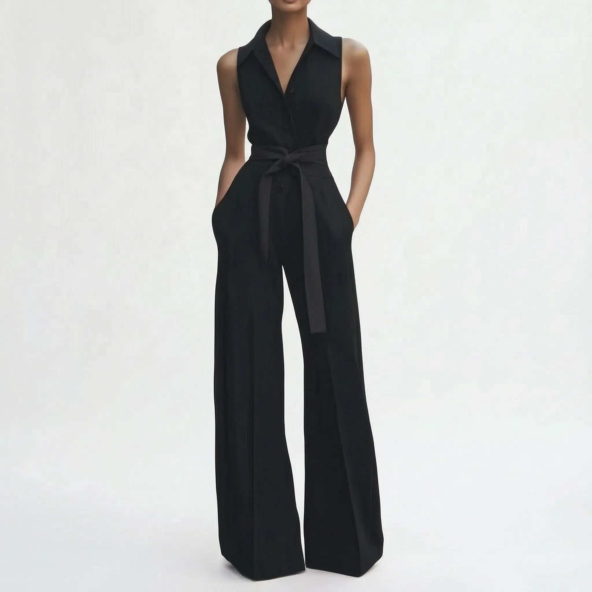 Celeria  - Elegant Wide-Leg Women's Jumpsuit Office Meetings