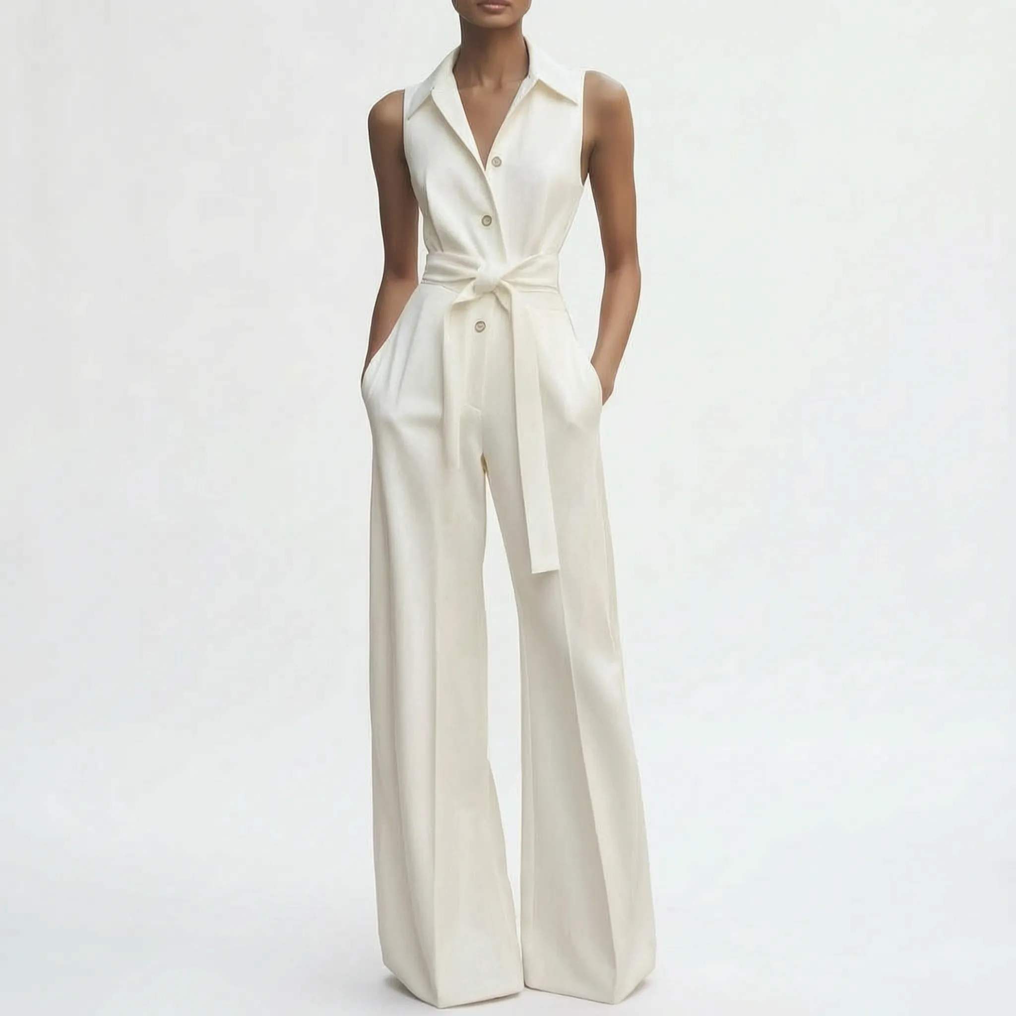 Celeria  - Elegant Wide-Leg Women's Jumpsuit Office Meetings