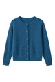 Women's round neck button front cardigan