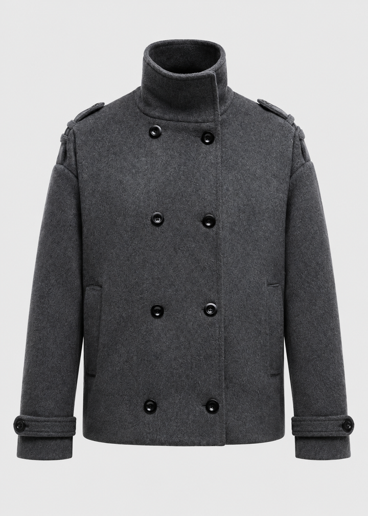 Men's Oversized Double-Breasted Peacoat