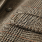 Women's checked trench coat with notch lapels and patch pockets