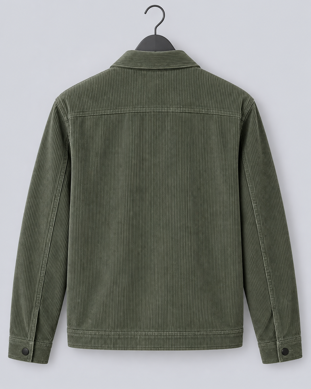Men's corduroy overshirt jacket with a button front and chest pockets