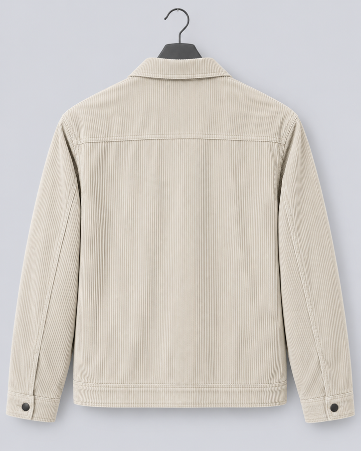 Men's corduroy overshirt jacket with a button front and chest pockets