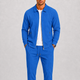 Men's zip tracksuit set with collared jacket and trousers