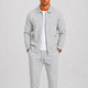 Men's zip tracksuit set with collared jacket and trousers