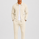 Men's zip tracksuit set with collared jacket and trousers