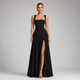 Women's Satin-Look Draped Maxi Dress
