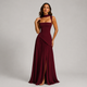 Women's Satin-Look Draped Maxi Dress