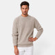 Men's ribbed crew neck sweater with long sleeves
