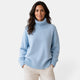 Women's oversized turtleneck jumper with ribbed trims