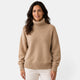 Women's oversized turtleneck jumper with ribbed trims
