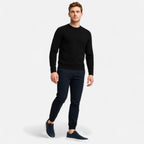 Men's low-top lace-up sneakers with panelled upper and flat white sole