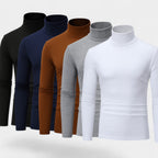 Men's slim-fit turtleneck sweater three-piece set