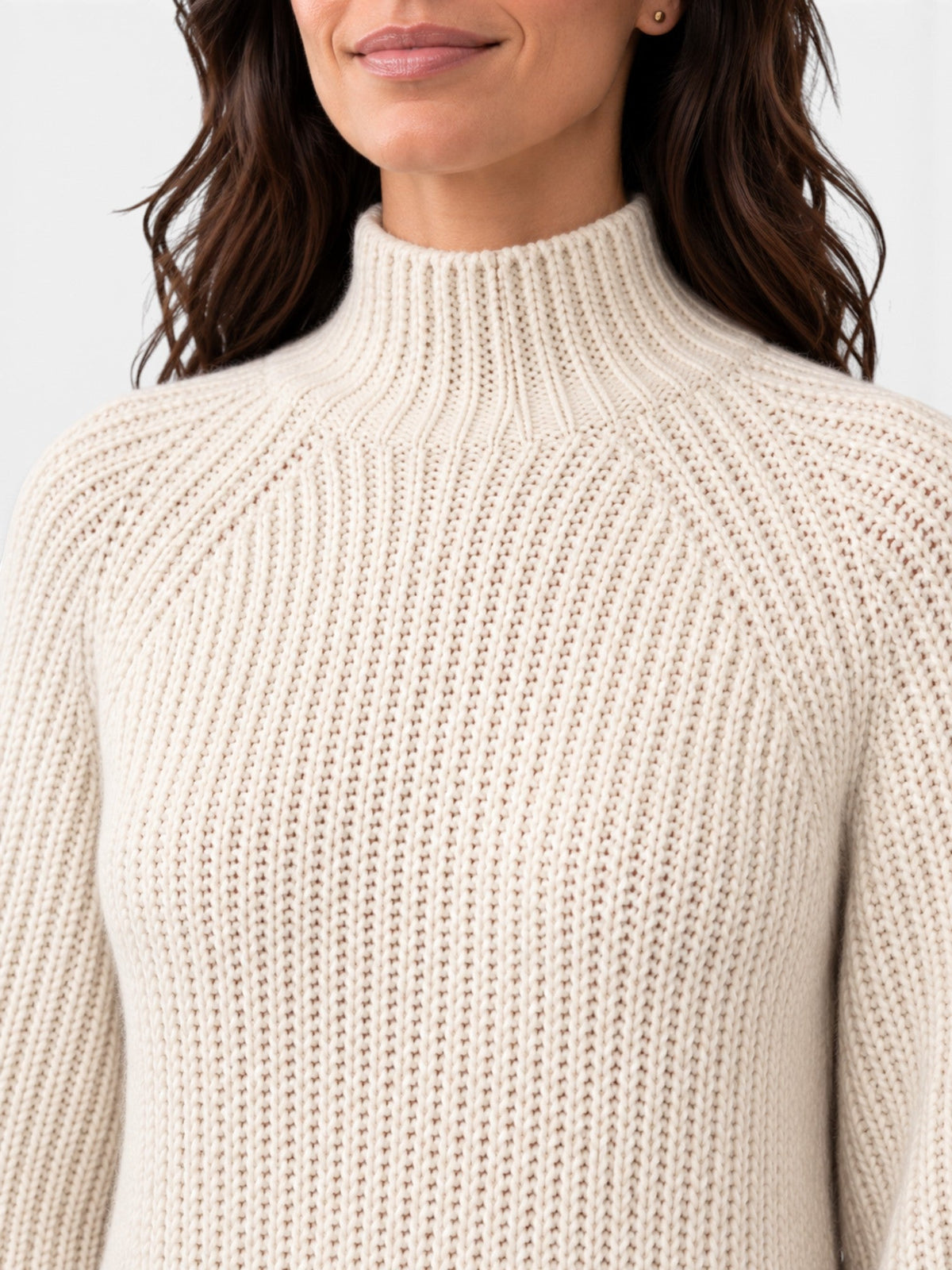 Women's oversized ribbed turtleneck jumper dress with long sleeves