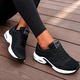 Women's perforated walking sneakers with lace-up front