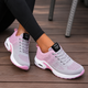 Women's perforated walking sneakers with lace-up front