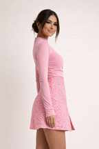 Women's floral skort with side slit