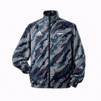 Men's reversible Arsenal track jacket with black and abstract patterned sides