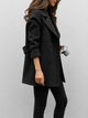 Women's double-breasted coat with notched lapels and long sleeves