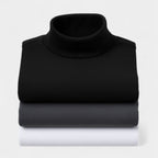 Men's slim-fit turtleneck sweater three-piece set