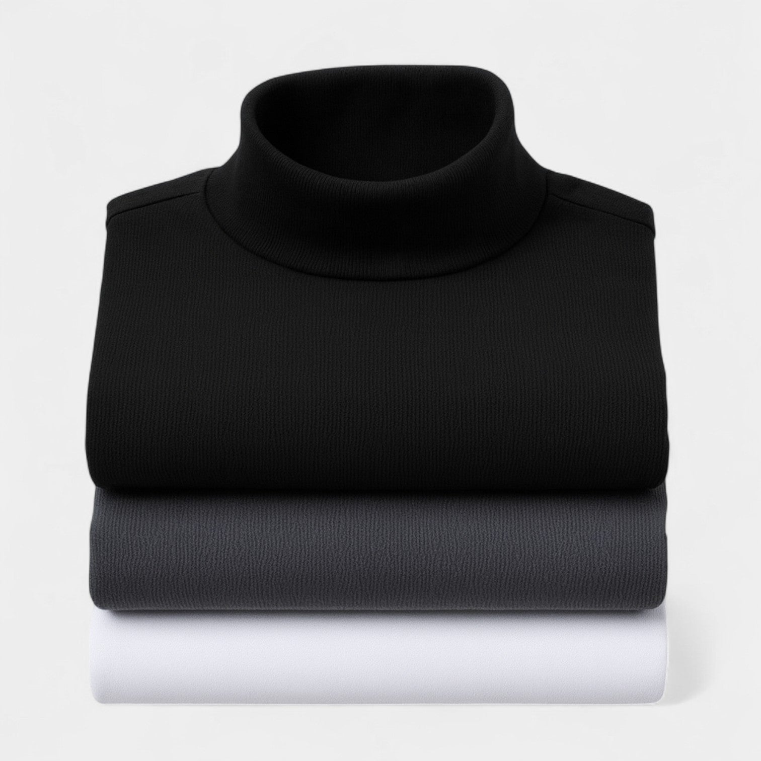 Men's slim-fit turtleneck sweater three-piece set