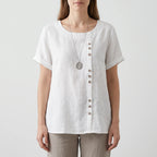 Cielora - Relaxed Short Sleeve Tunic Top