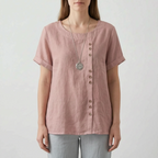 Cielora - Relaxed Short Sleeve Tunic Top