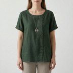 Cielora - Relaxed Short Sleeve Tunic Top