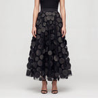 Circla  - A-Line 3D Polka Dot Midi Skirt Wedding Guest Outfits