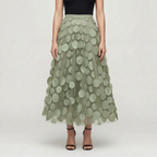 Circla  - A-Line 3D Polka Dot Midi Skirt Wedding Guest Outfits
