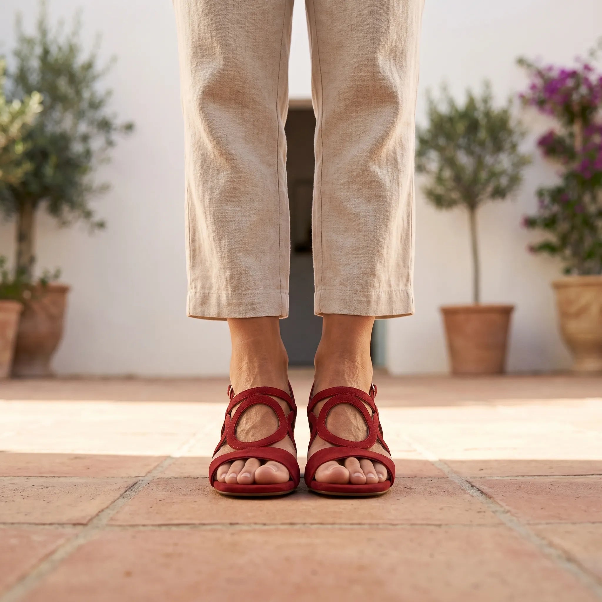 Ciroly  - Square Toe Block Heel Sandals Warm Weather Outings