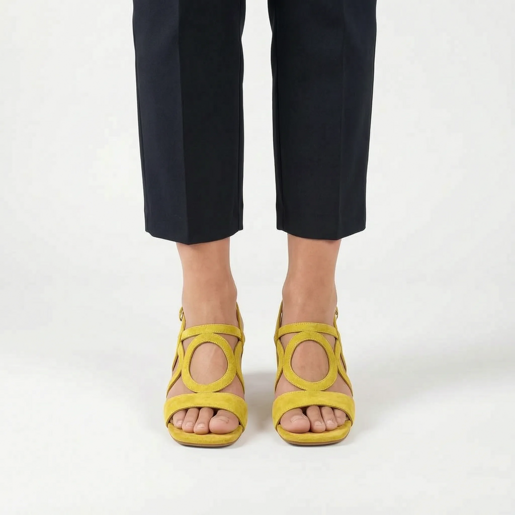 Ciroly  - Square Toe Block Heel Sandals Warm Weather Outings