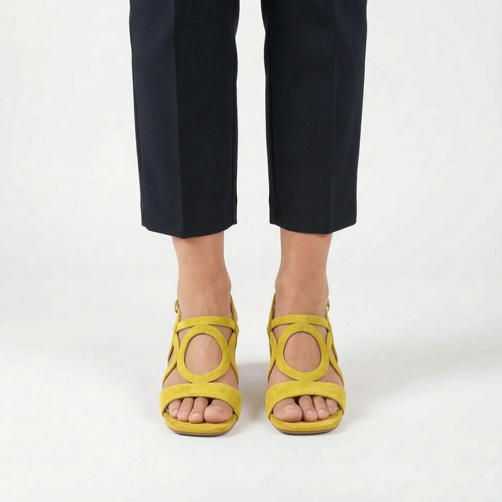 Ciroly  - Square Toe Block Heel Sandals Warm Weather Outings
