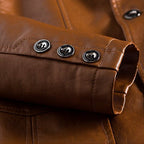 Men's single-breasted jacket with notched lapels and flap pockets