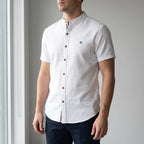 Corenza  - Short Sleeve Mandarin Collar Shirt Casual Office Wear