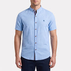 Corenza  - Short Sleeve Mandarin Collar Shirt Casual Office Wear