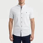 Corenza  - Short Sleeve Mandarin Collar Shirt Casual Office Wear