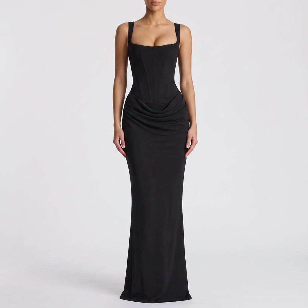 Corsina  - Structured Formal Corset Maxi Dress Formal Evening Events