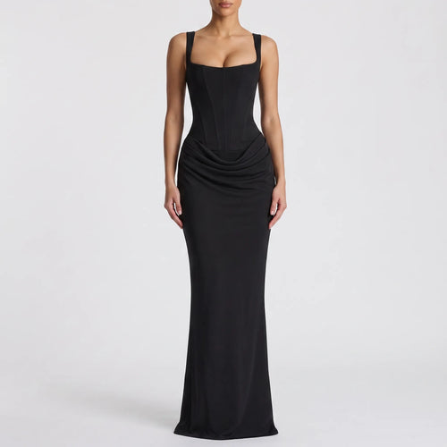 Corsina  - Structured Formal Corset Maxi Dress Formal Evening Events