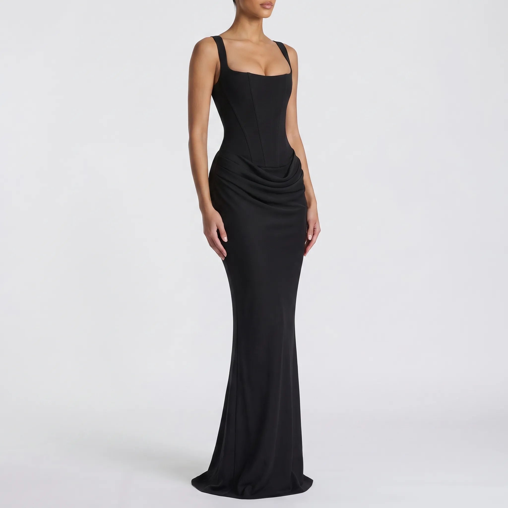 Corsina  - Structured Formal Corset Maxi Dress Formal Evening Events