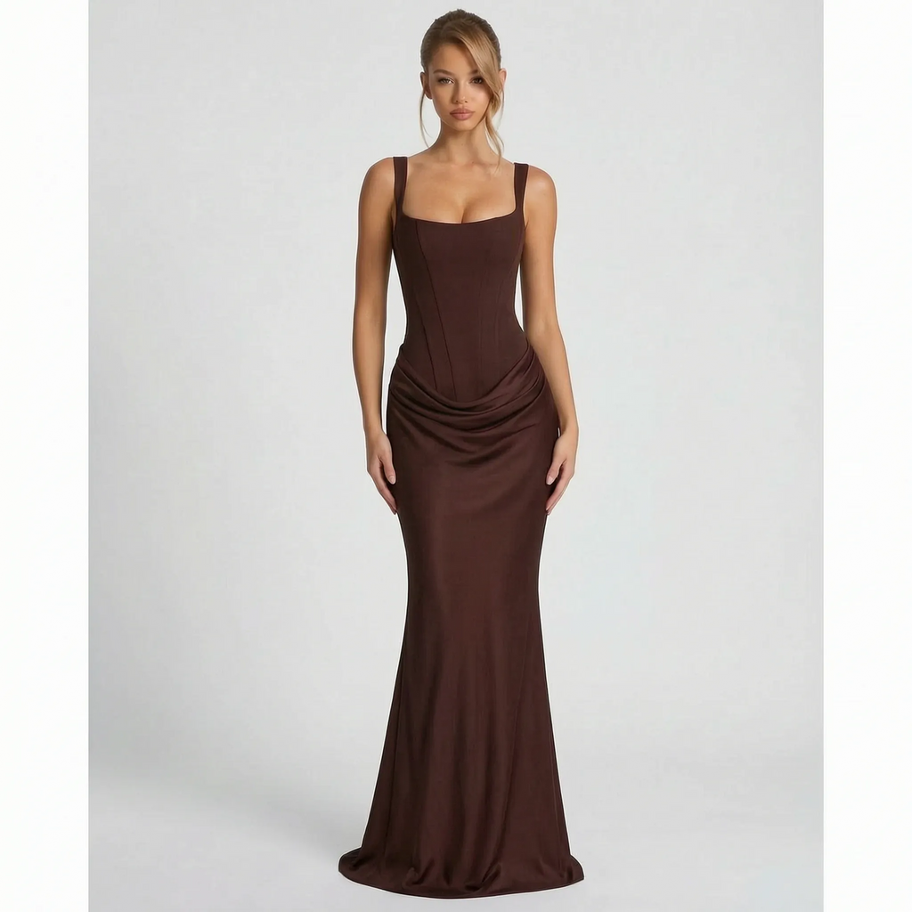 Corsina  - Structured Formal Corset Maxi Dress Formal Evening Events
