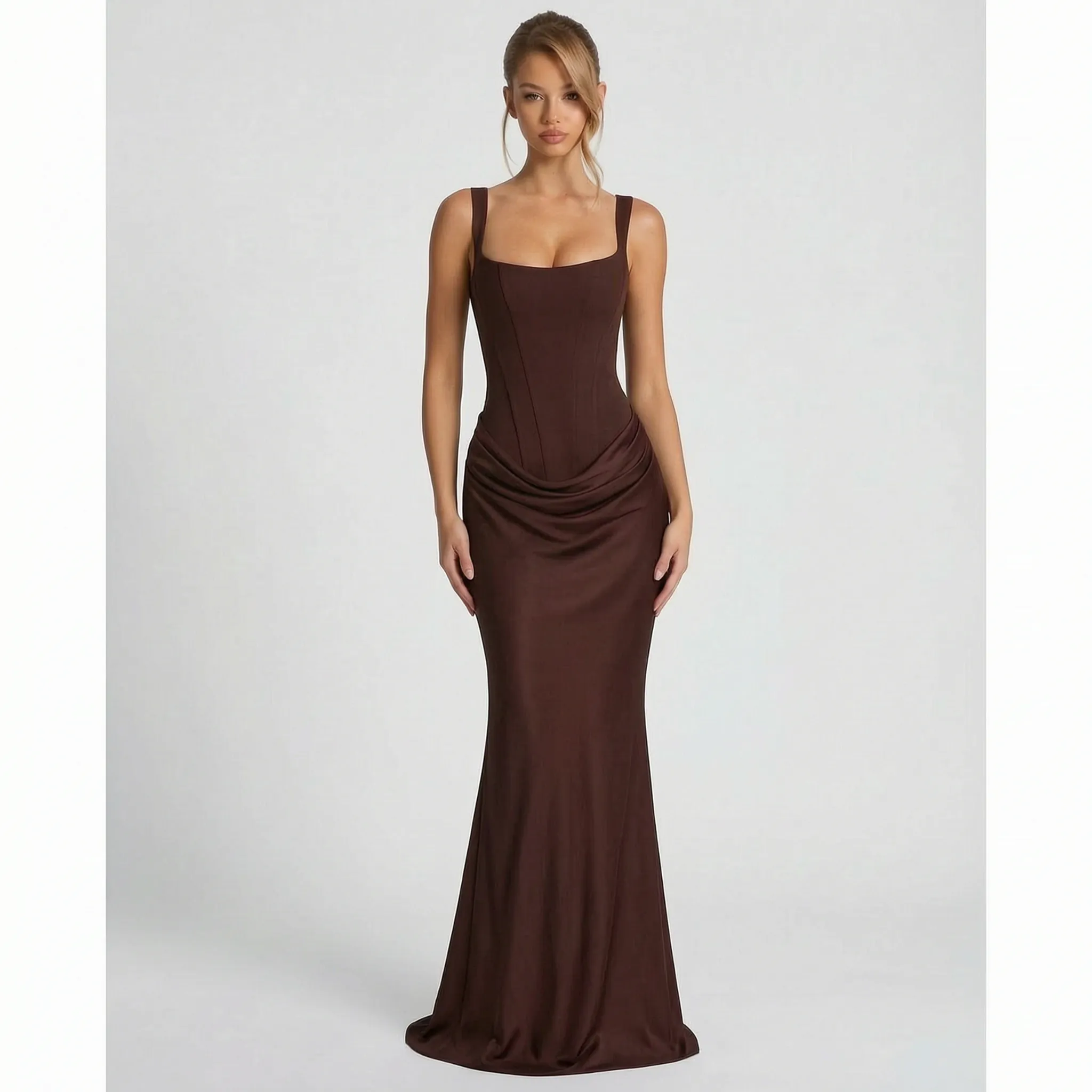 Corsina  - Structured Formal Corset Maxi Dress Formal Evening Events