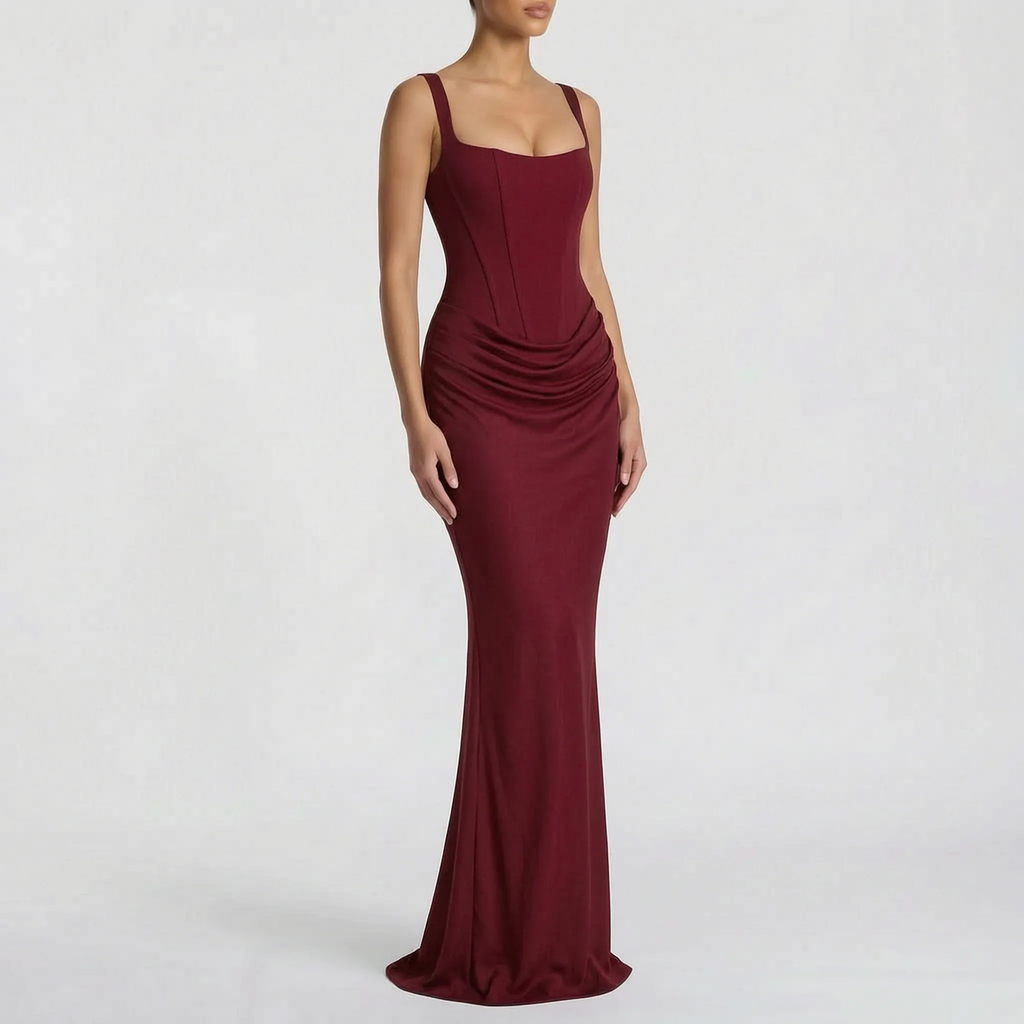Corsina  - Structured Formal Corset Maxi Dress Formal Evening Events