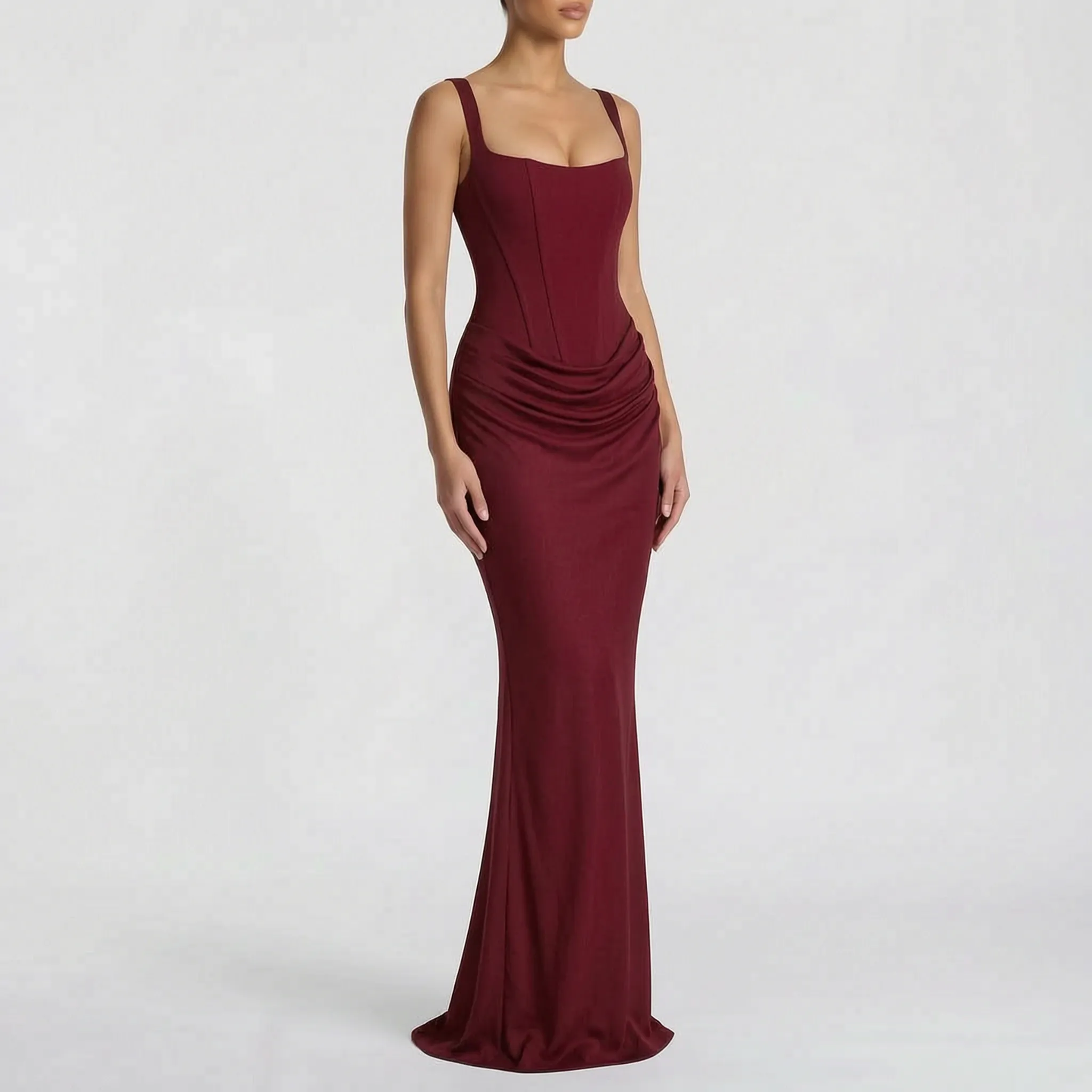 Corsina  - Structured Formal Corset Maxi Dress Formal Evening Events